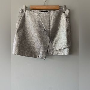 Ellery Metallic Wrap Skirt